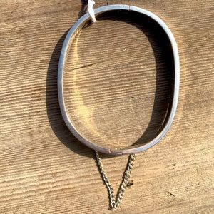 Sterling Silver Bangle with Safety Chain